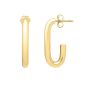 14K Paperclip Hoops 