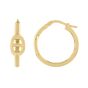 14K Puff Mariner Hoops 