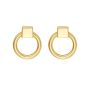 14K Open Circle Stud Earrings