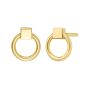 14K Open Circle Stud Earrings