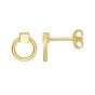 14K Open Circle Stud Earrings
