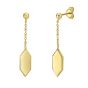 14K Hexagon Drop Earrings