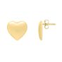 14K Gold Heart Puffed Up Studs