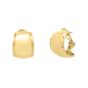 14K Gold Omega Mixed Media Hoop Earring