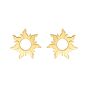 14K Flaring Sun Stud Earrings