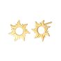 14K Flaring Sun Stud Earrings