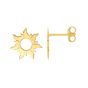 14K Flaring Sun Stud Earrings