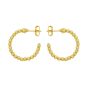 14K Bead Hoops