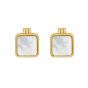 14K MOP Square Stud