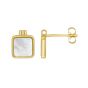 14K MOP Square Stud