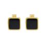 14K Black Onyx Square Stud