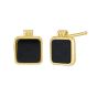 14K Black Onyx Square Stud
