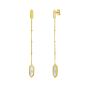 14K Hexagon Mother of Pearl Drop Earrings