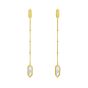 14K Hexagon Mother of Pearl Drop Earrings