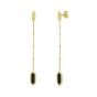 14K Hexagon Onyx Drop Earrings