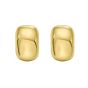 14K Puffed C Huggie Hoops