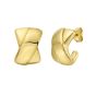 14K Puffed X C-Hoops