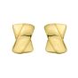 14K Puffed X C-Hoops