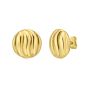 14K Swirl Button Earrings