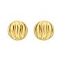 14K Swirl Button Earrings