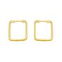 14K Square Hoops