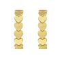 14K Heart Row C-Hoops