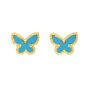 14K Primavera Turquoise Butterfly Studs