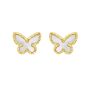 14K Primavera MOP Butterfly Studs
