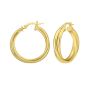 14K Interlocking Medium Trinity Hoops