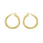 14K Interlocking Medium Trinity Hoops
