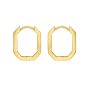 14K Hexagon Hoops