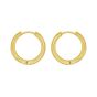 14K Gold Checkerboard Patterned Hoops