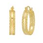 14K Sparkle Spring Huggie Hoops