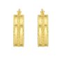 14K Double Sparkle Spring Hoops