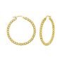 14K Large Bead Hoops