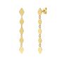 14K MIrror Kite Link Drop Earrings
