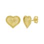 14K Radiating Heart Studs