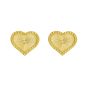 14K Radiating Heart Studs