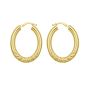 14K Twisted Medium Hoops