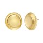 14K Polished Button Stud Earrings