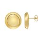 14K Polished Button Stud Earrings