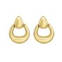 14K Sculpted Door Knocker Earrings