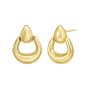 14K Sculpted Door Knocker Earrings