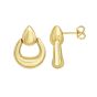 14K Sculpted Door Knocker Earrings