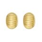 14K Oval Button Earrings