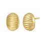14K Oval Button Earrings