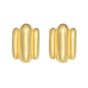 14K Triple Bar Half Hoop Earrings