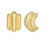 14K Triple Bar Half Hoop Earrings