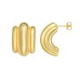 14K Triple Bar Half Hoop Earrings