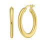 14K Gold Graduated Flat Hoops